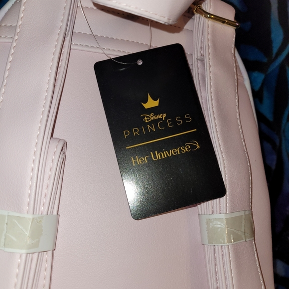 Disney Her Universe Jasmine lotus flower mini backpack NWT - Picture 6 of 7